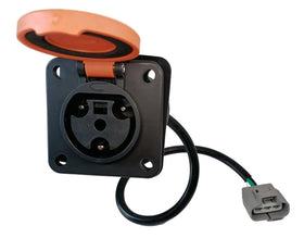 JOEEGO Y-30 receptacle front view for secure golf cart charging