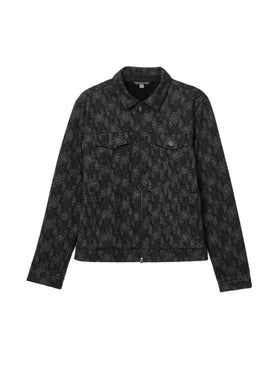 John Varvatos Hallet Trucker Black sleeve detail highlights premium craftsmanship.
