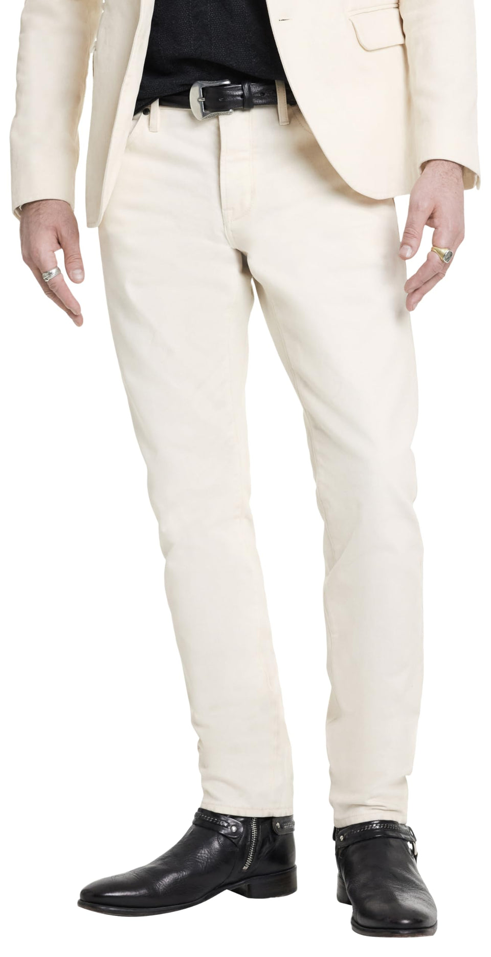 John Varvatos J702 slim fit steel grey front view for a tailored silhouette