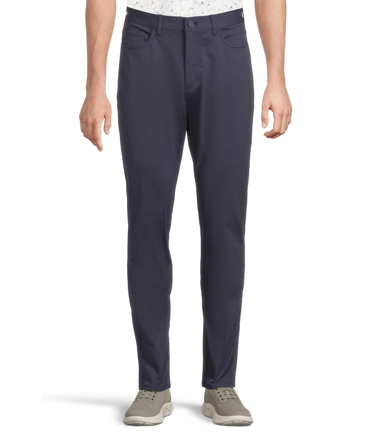 Johnston & Murphy XC4 pants front view with soft knit stretch for all-day comfort.