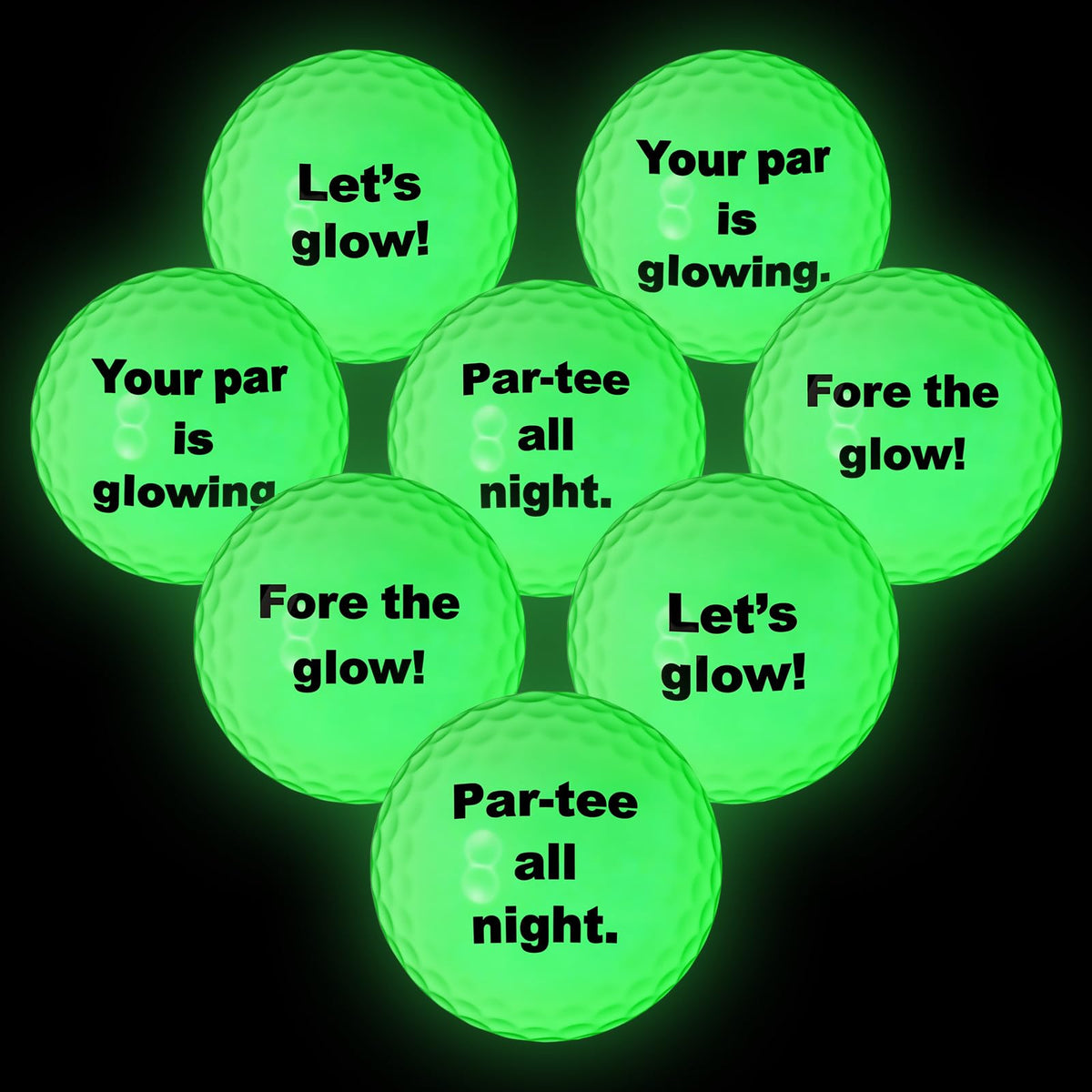 JolliLudo glow golf ball packaging ready for gifting and storage
