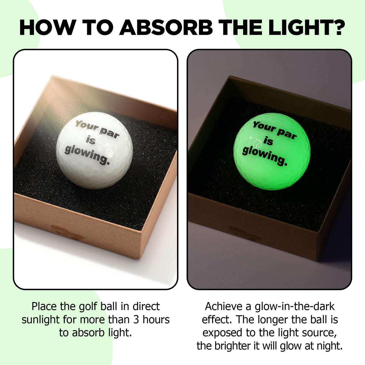 JolliLudo glow golf ball style C designed for casual night practice