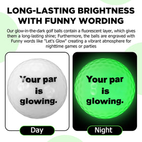 JolliLudo glow golf ball style D with soft core for authentic feel