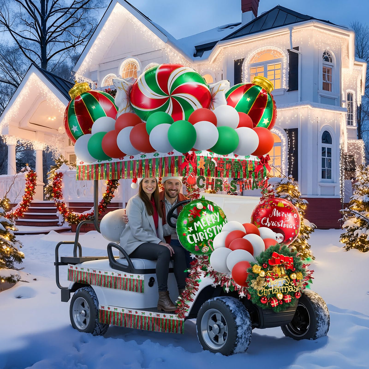 JolliLudo round Christmas balloons for parade vibe
