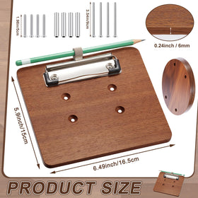 JolliLudo walnut scorecard holder side view, compact integration.