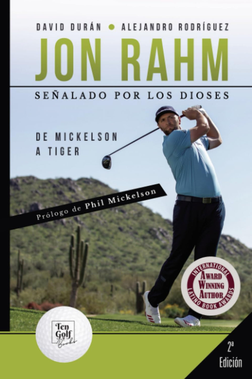 Jon Rahm Spanish edition book cover, ideal for fans and collectors seeking golf history insights.
