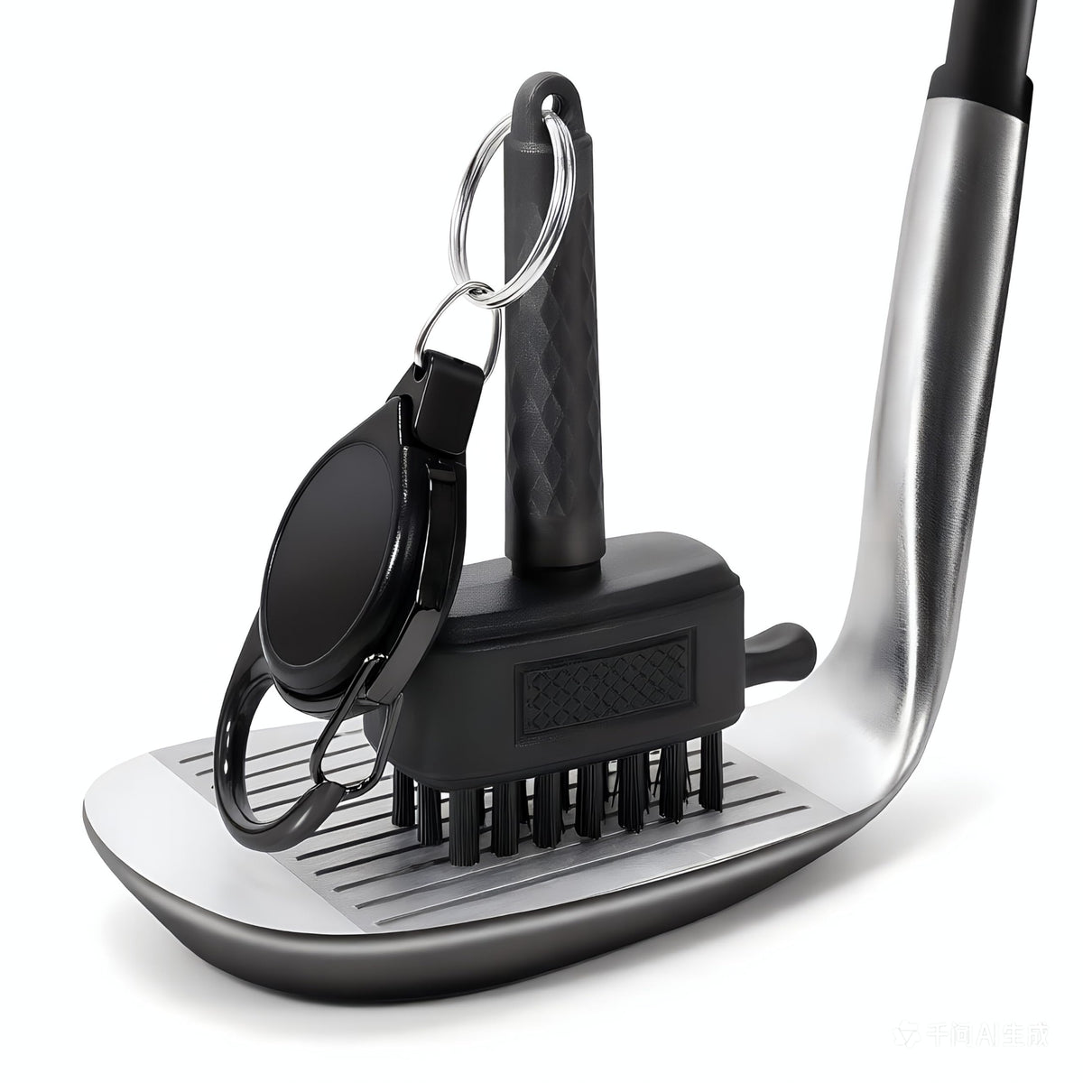 Joooones magnetic clip attachment keeps the brush ready on bags or carts.