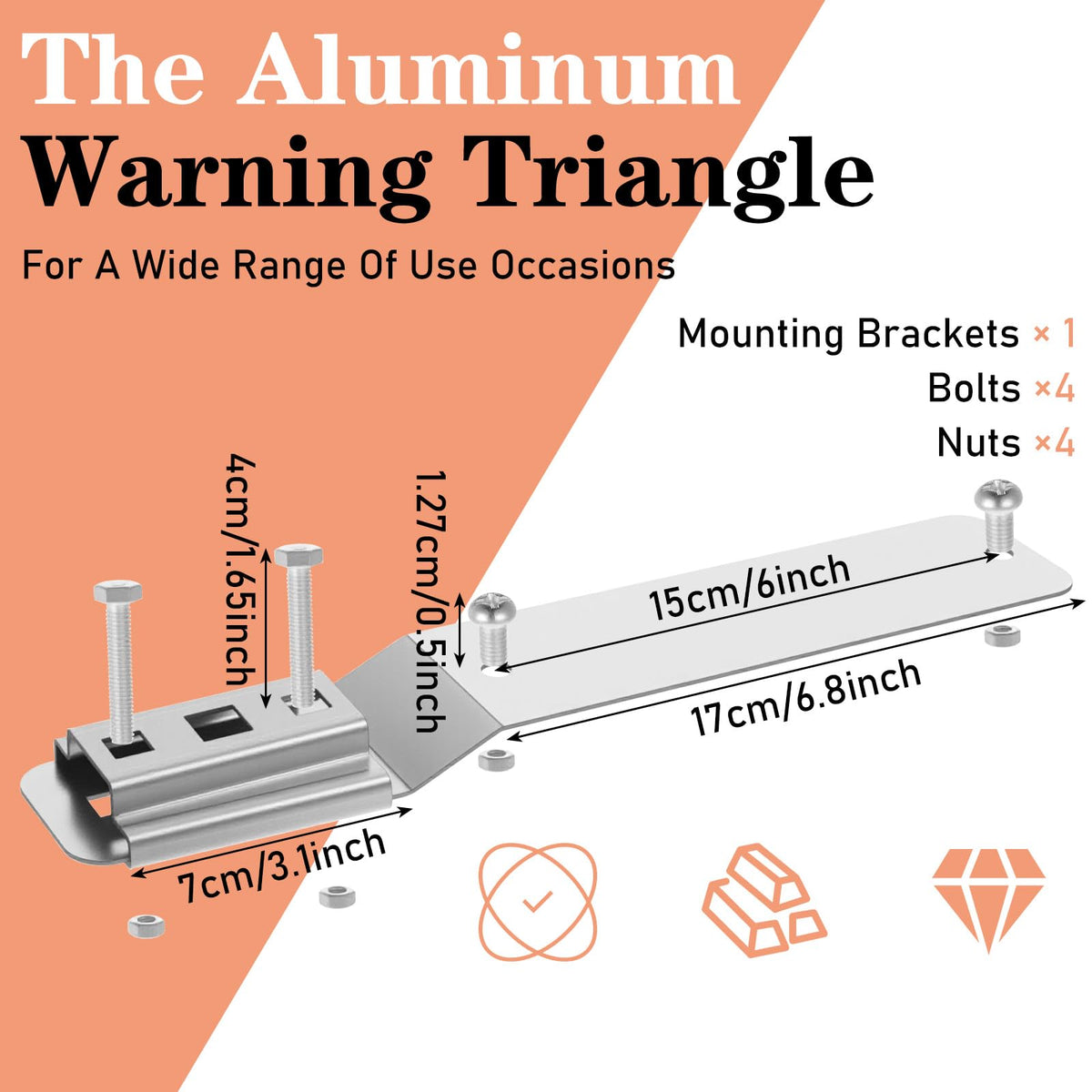 JOUTYFOR aluminum triangle sign highlights durable warning visibility during outdoor use