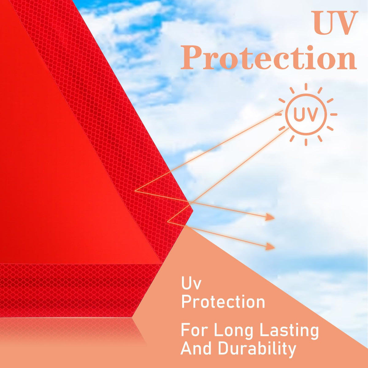 JOUTYFOR red-silver sign face reflects effectively for daytime and dusk awareness