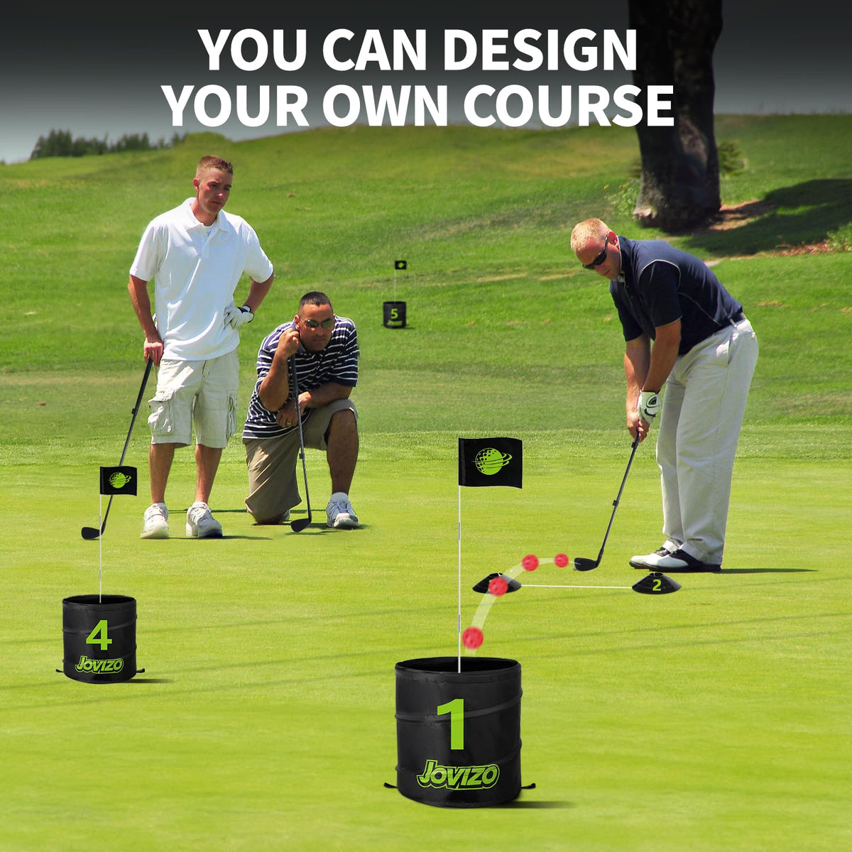Jovizo foldable holes enable fast setup indoors or outdoors.