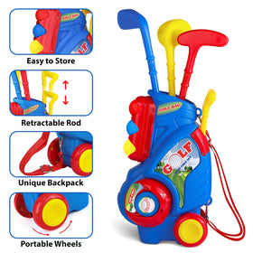 Jovizo toddler golf clubs arranged for easy assembly and early coordination