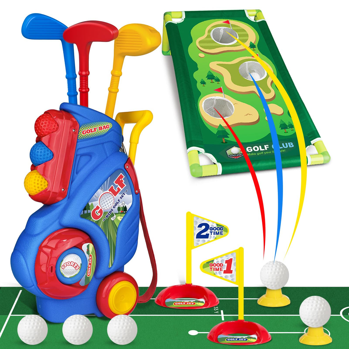 Jovizo toddler golf cart with compact design for easy mobility and storage