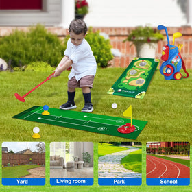 Two Jovizo flags marking holes for engaging play sessions