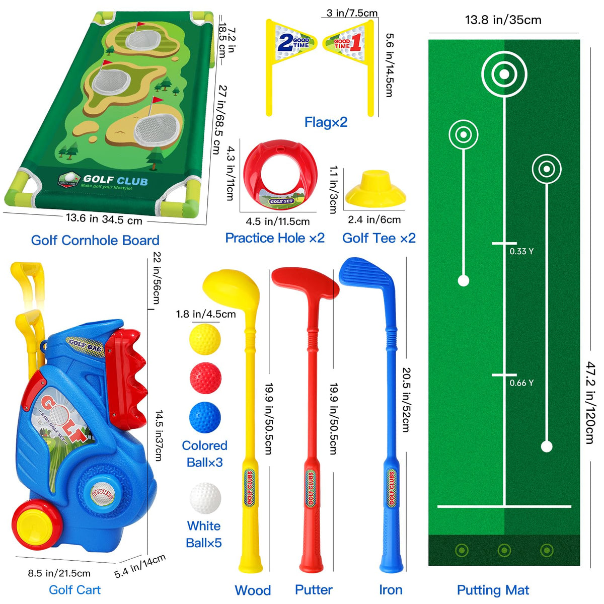 Two Jovizo tees included for stable ball setup during play