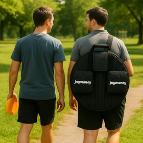 Joymaney padded shoulder strap makes carrying comfortable on long sessions.
