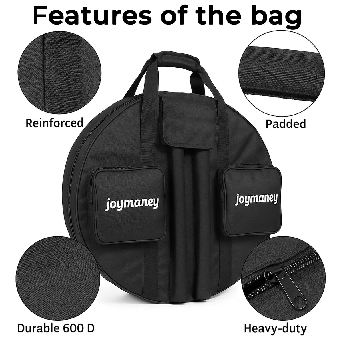 Joymaney water-resistant finish guards gear against moisture during travel.
