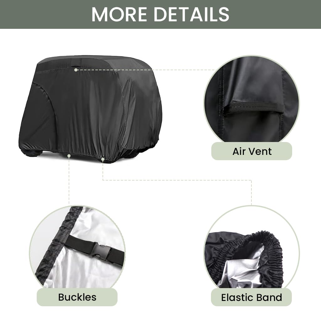 Joymo elastic bottom buckle on cover secures against movement in wind.