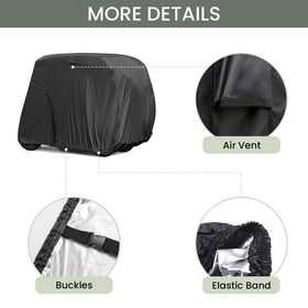 Joymo elastic bottom buckle on cover secures against movement in wind.
