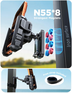 JOYROOM 1s installation golf cart phone mount enabling effortless, tool-free fitting.