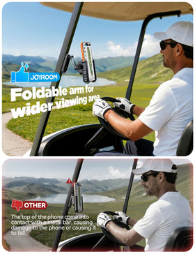 JOYROOM 360-degree rotating mount offers flexible viewing for GPS and tutorials.