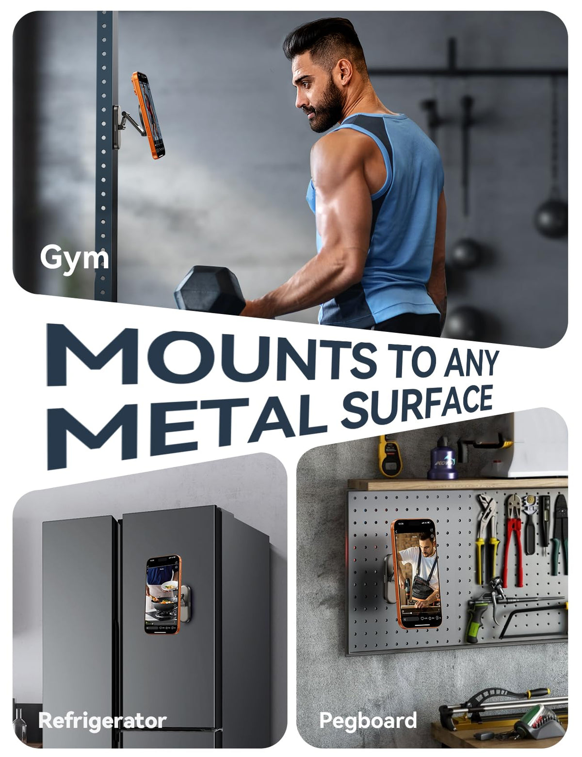 JOYROOM metal ring included enables non-MagSafe phones to attach securely.