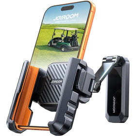 JOYROOM Upgraded Double-Fold Golf Cart Phone Holder camera-friendly design for photos on the course.