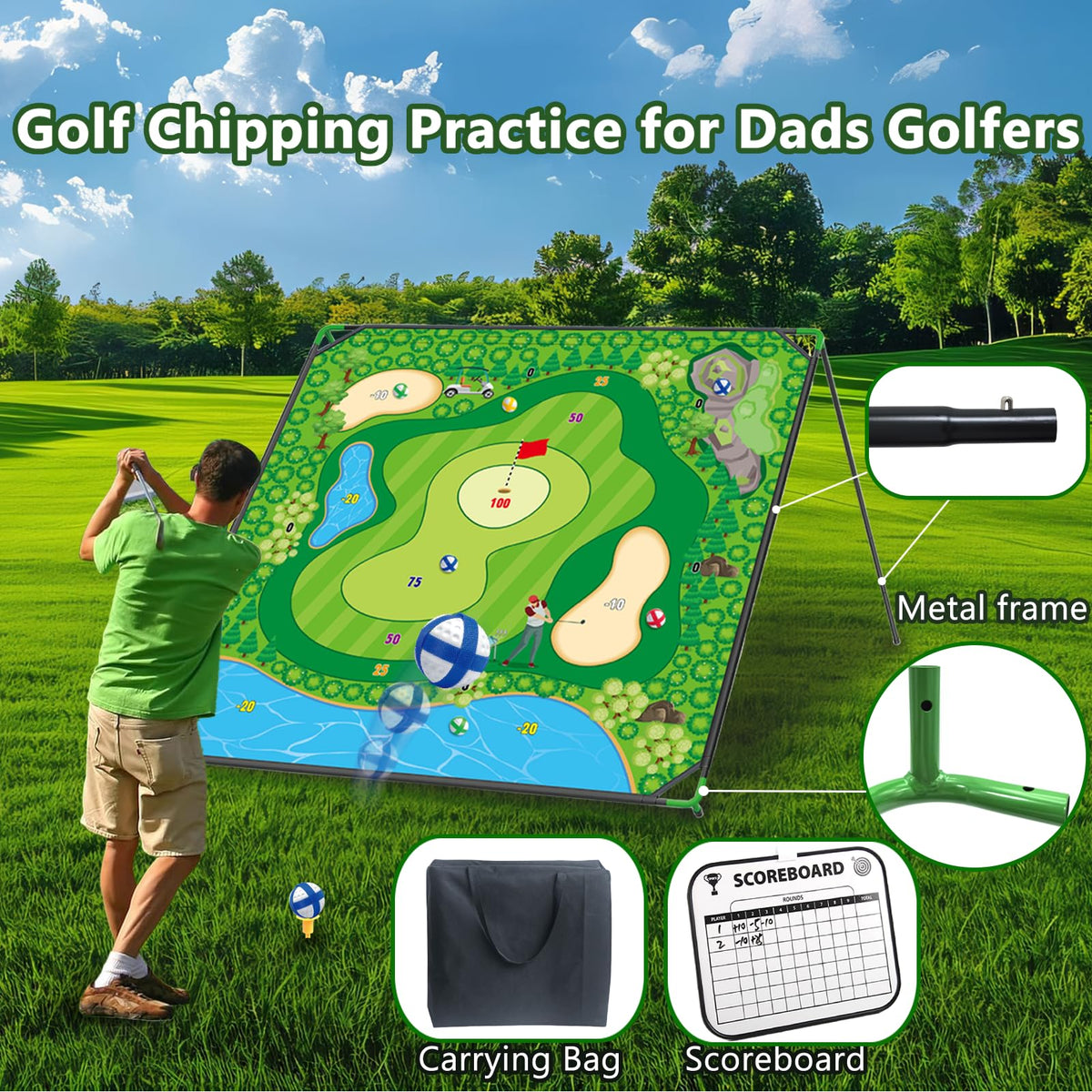Joysweetoy adjustable clubs shown for players of all ages and skill levels.