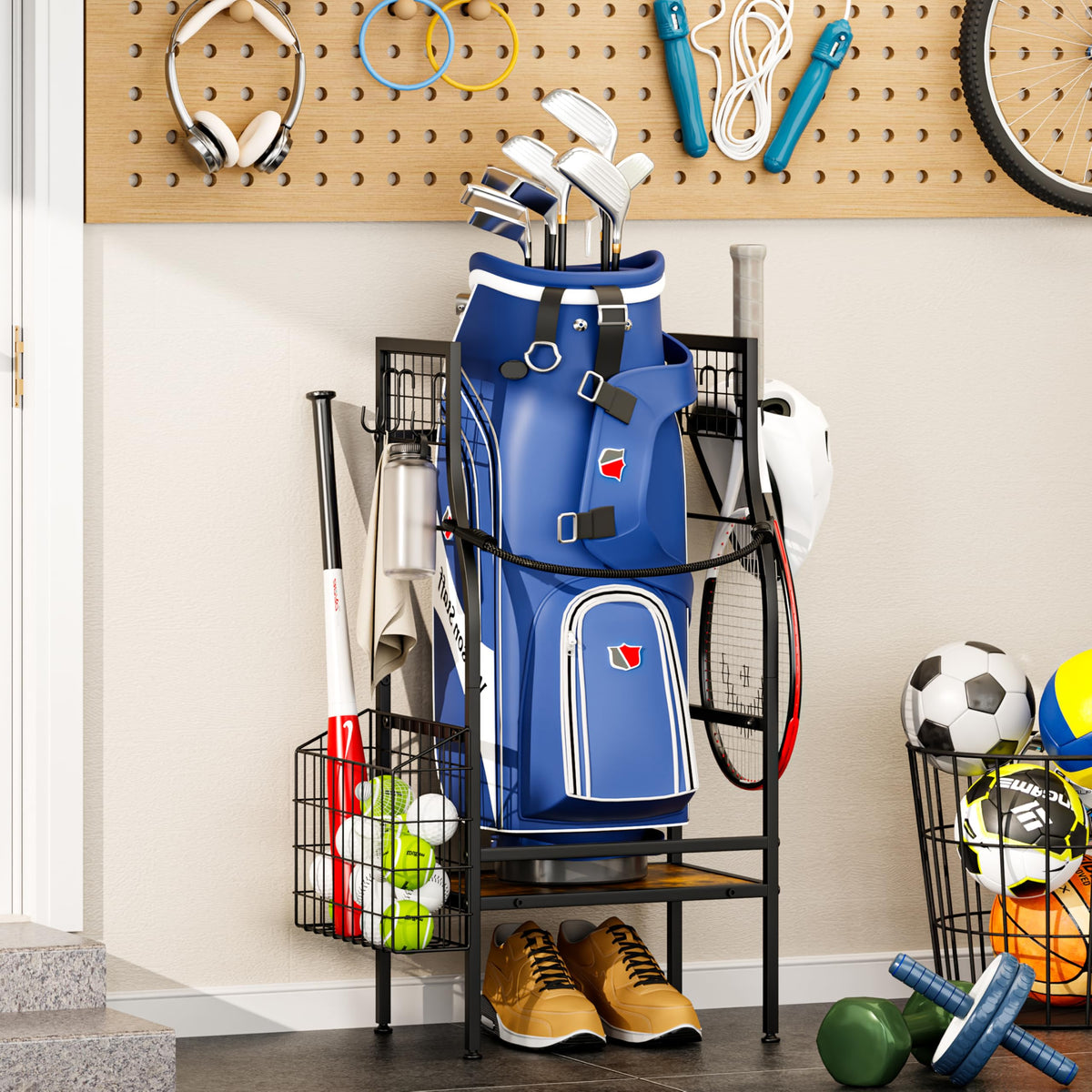 Jsskeeim Golf Bag Organizer six hooks for gloves or towels