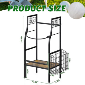 Jsskeeim Golf Bag Organizer adjustable feet for uneven floors