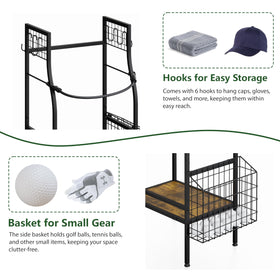 Jsskeeim Golf Bag Organizer quick assembly with labeled parts