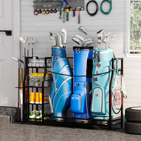 Jsskeeim Golf Bag Stand S-hooks and accessories ready for use