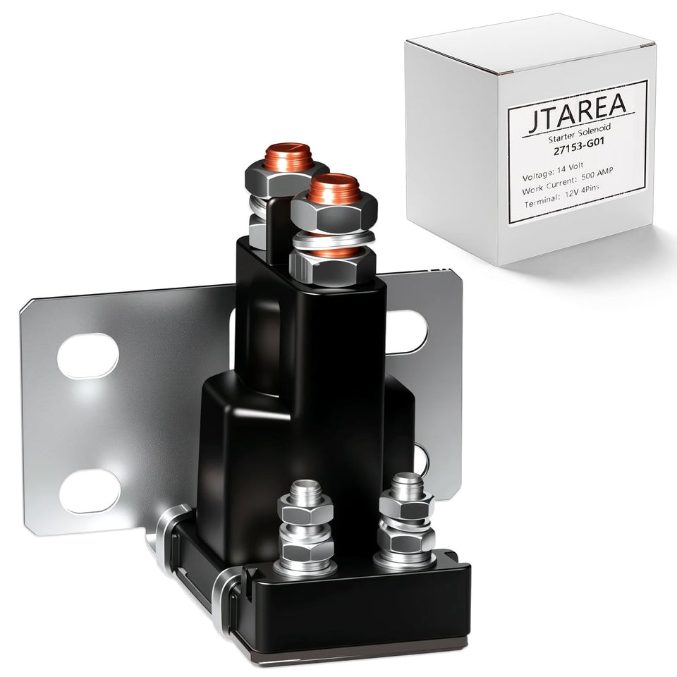 JTAREA 27153-G01 solenoid front view for reliable EZGO TXT cart start