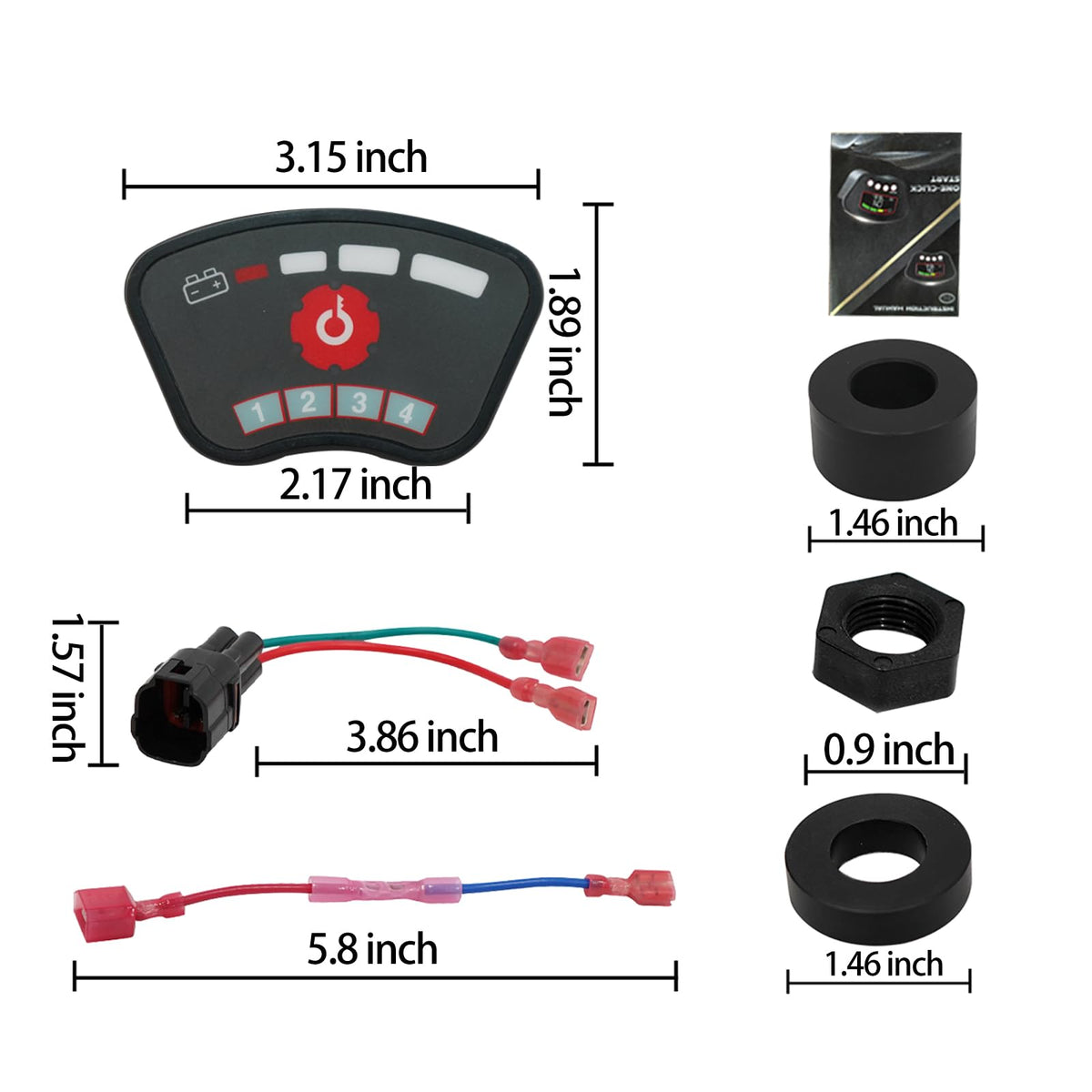 JTCMOJS 36V/48V digital power display shows battery level before ride