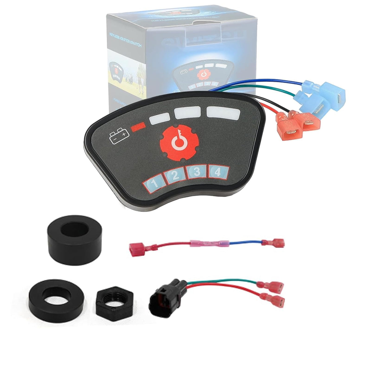 JTCMOJS keyless pin pad ignition front view showing easy start feature