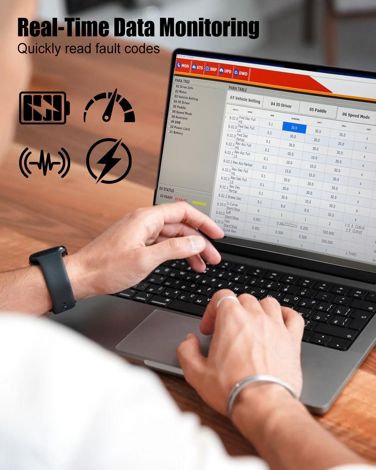 JUFZQO programming cable with easy plug-and-play installation for ICON EV.