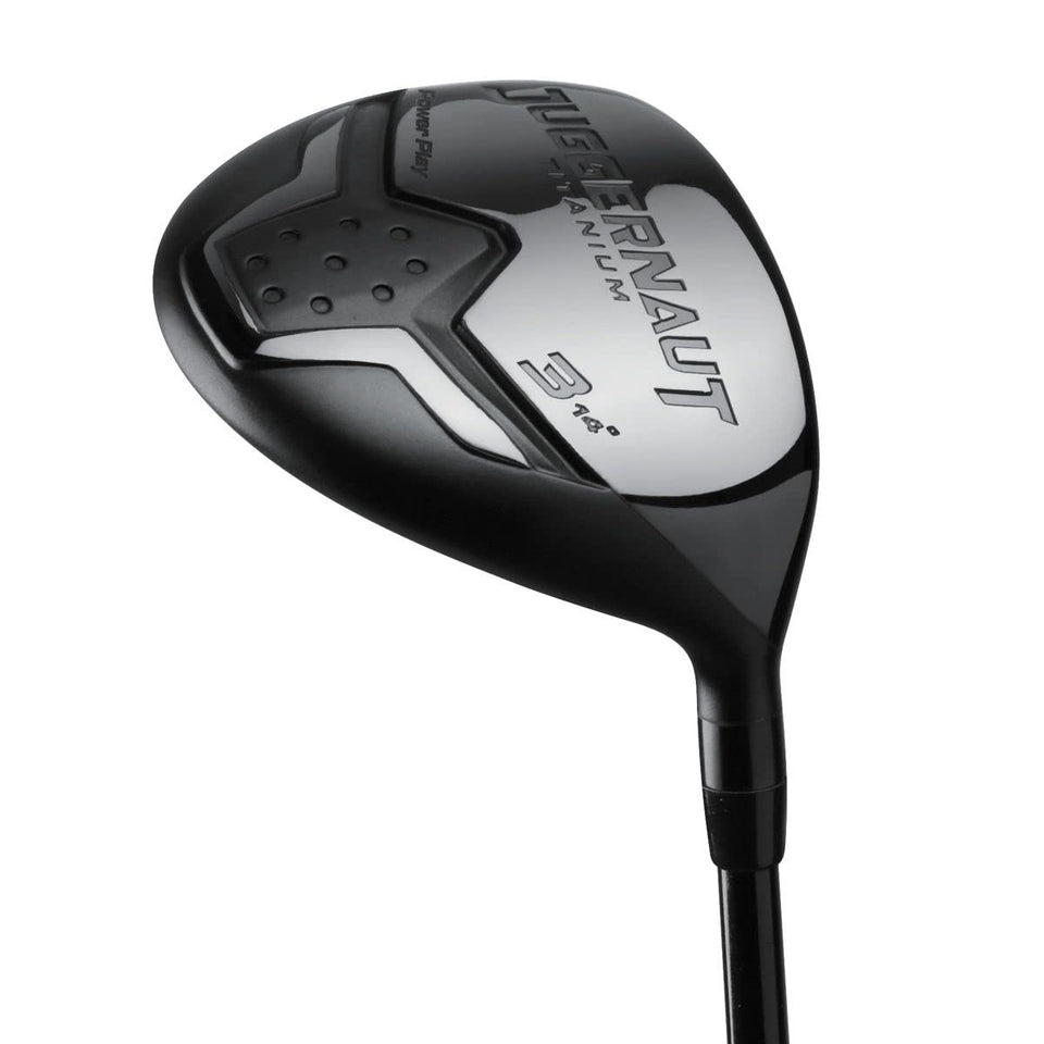 Juggernaut #3 titanium fairway wood face for high-launch distance potential.