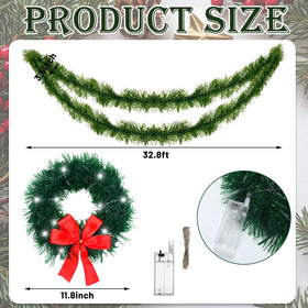 Juinte light-up wreath adds warm glow to the front of the cart at night.