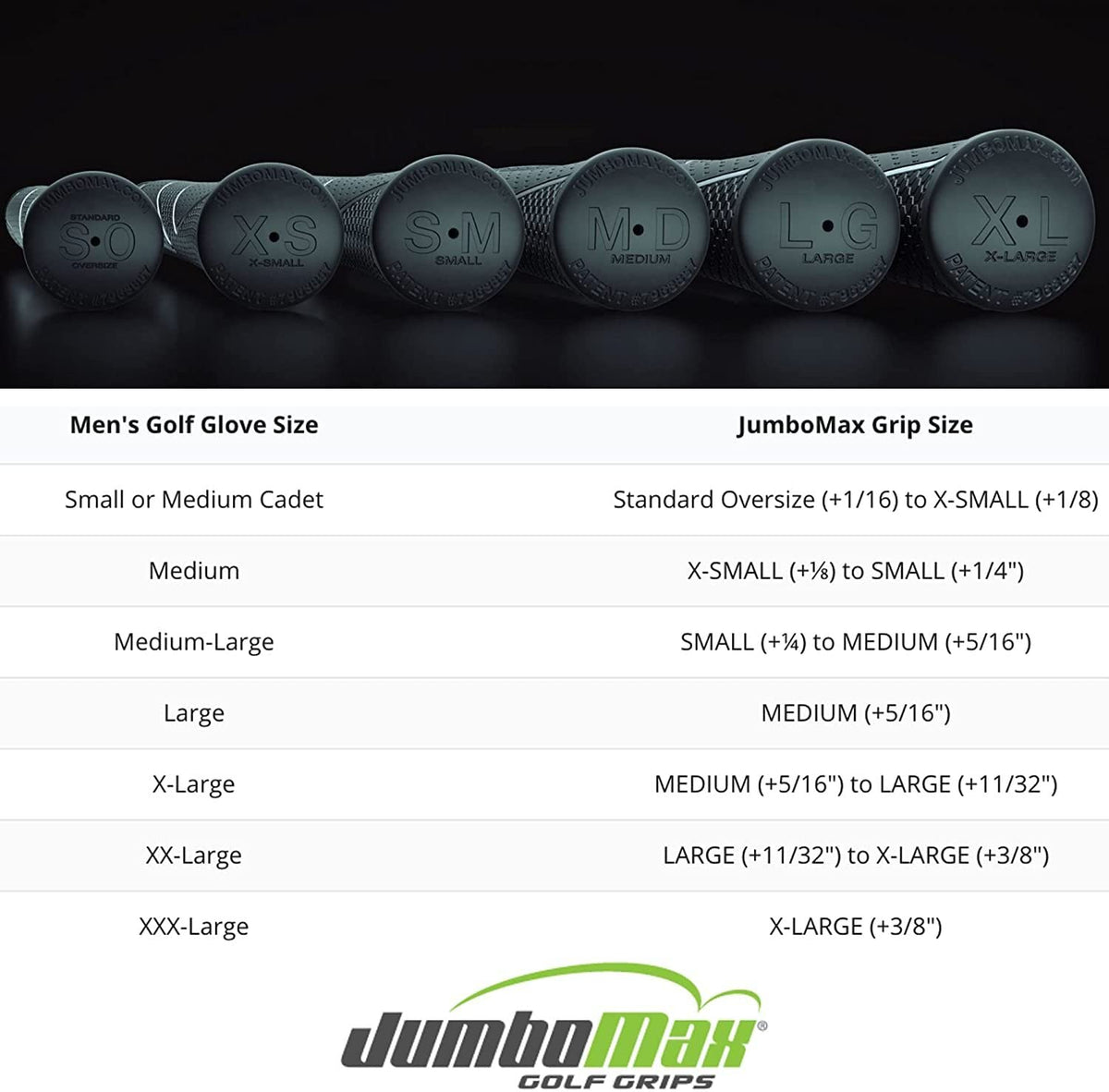 JumboMax JMX Ultralite oversized grip in hand, promoting clubhead awareness.