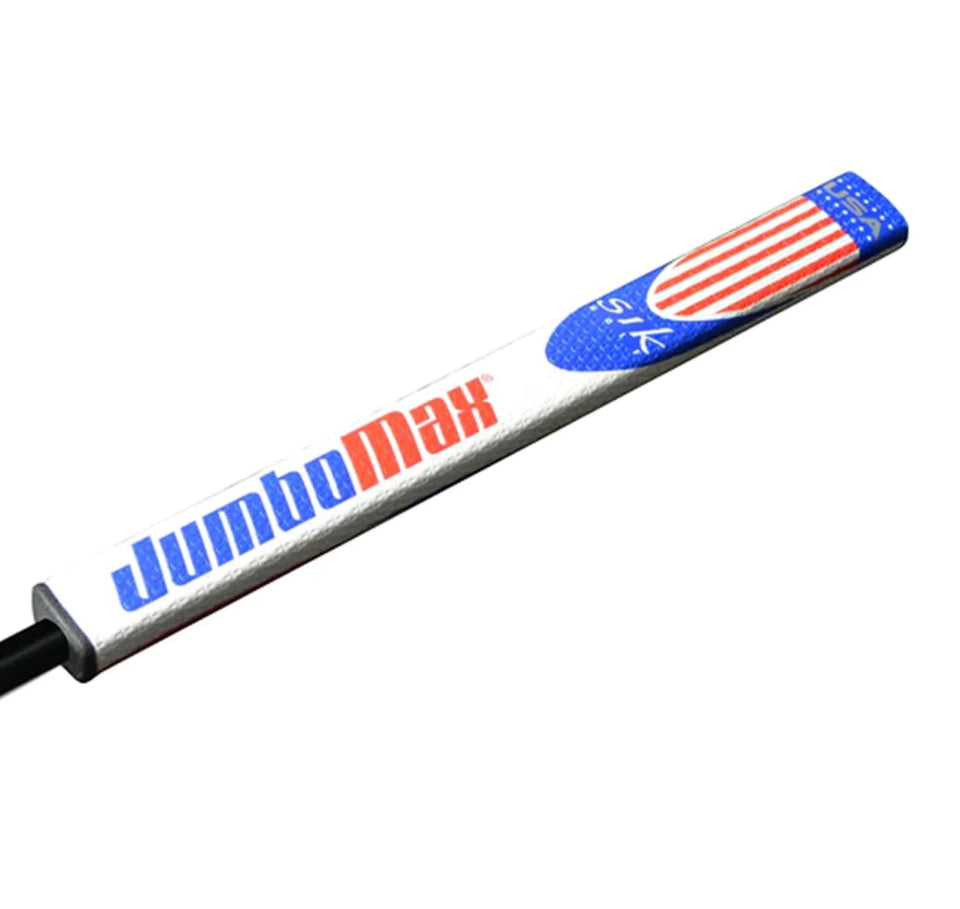 JumboMax SIK Edition JumboFlat 17 putter grip flat surface for arm-lock stability and enhanced feel.