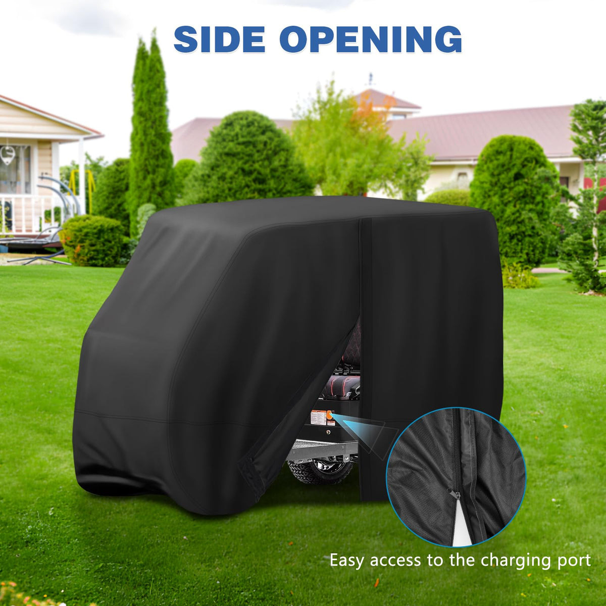 Jungda golf cart cover-durable construction for outdoor storage and travel.
