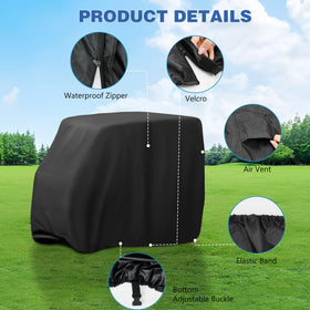 Jungda 4-seat golf cart fitment ensures coverage on compatible models.