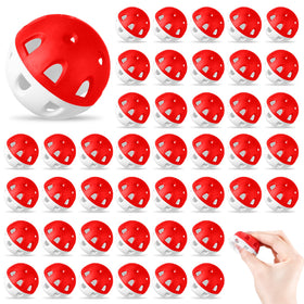 Junkin 50-pack practice golf balls with hollow design for visible flight.