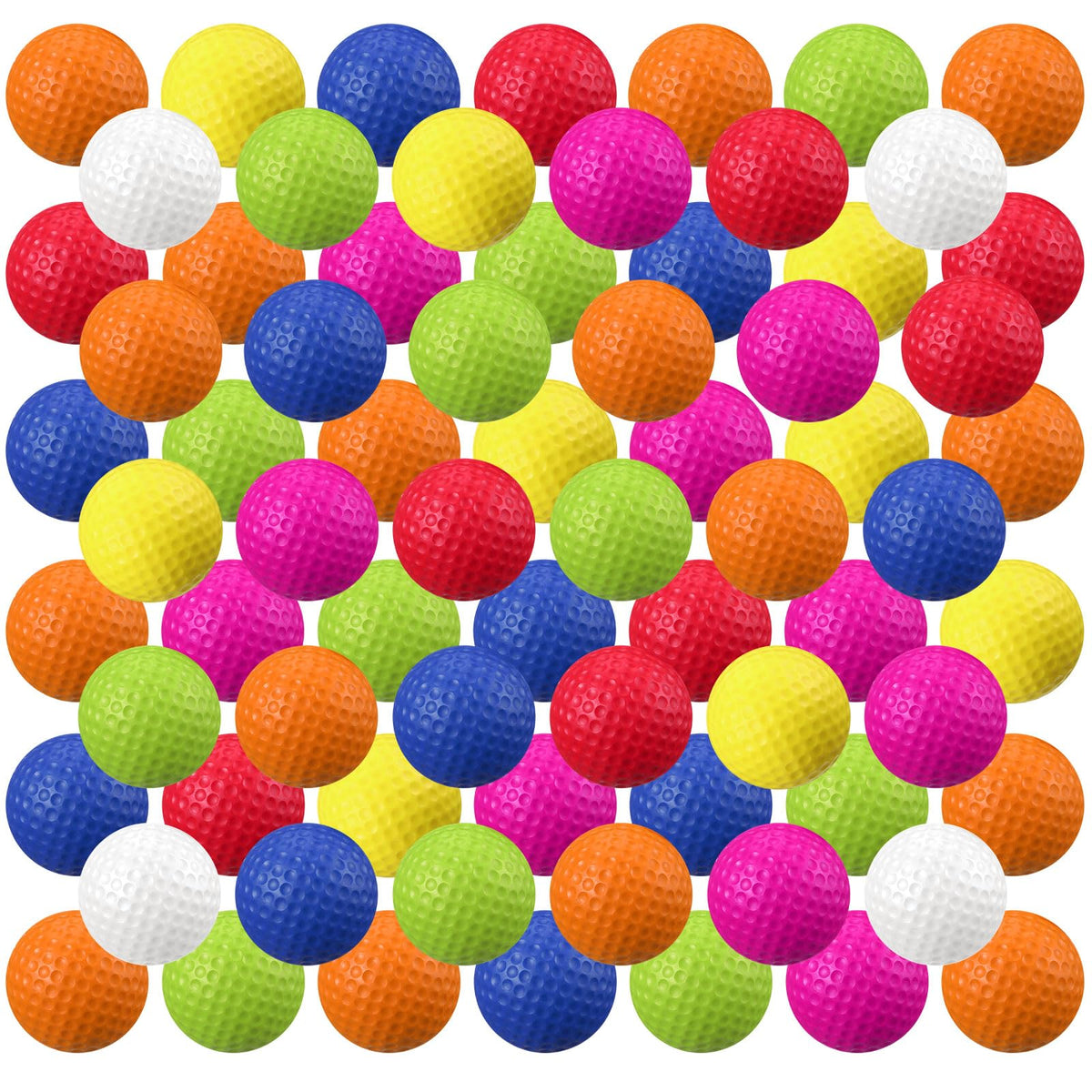 Junkin 80 piece foam golf balls in bright color for easy retrieval during practice