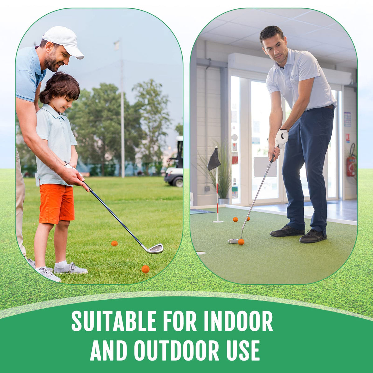 Junkin backyard orange foam golf balls for casual, fun training sessions