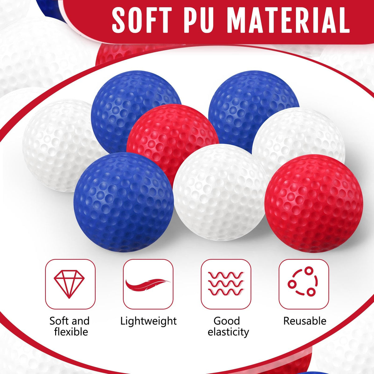 Junkin foam golf ball blue enhances visibility for outdoor drills.
