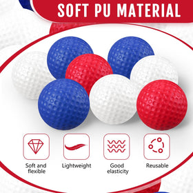 Junkin foam golf ball blue enhances visibility for outdoor drills.