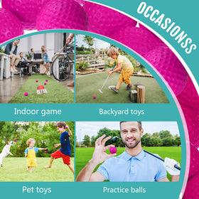 Junkin foam golf ball suitable for indoor and outdoor use in various spaces.