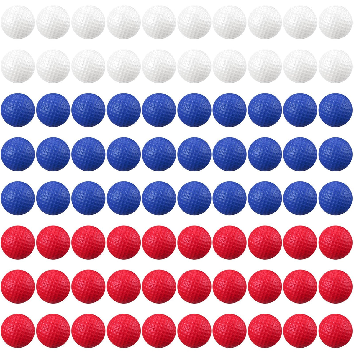 Junkin foam golf ball red for indoor practice and easy retrieval.
