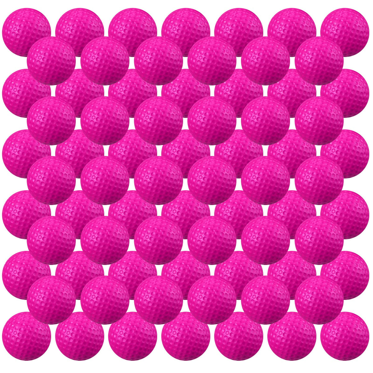 Junkin foam golf ball set in rose red, ideal for practice indoors or outdoors.