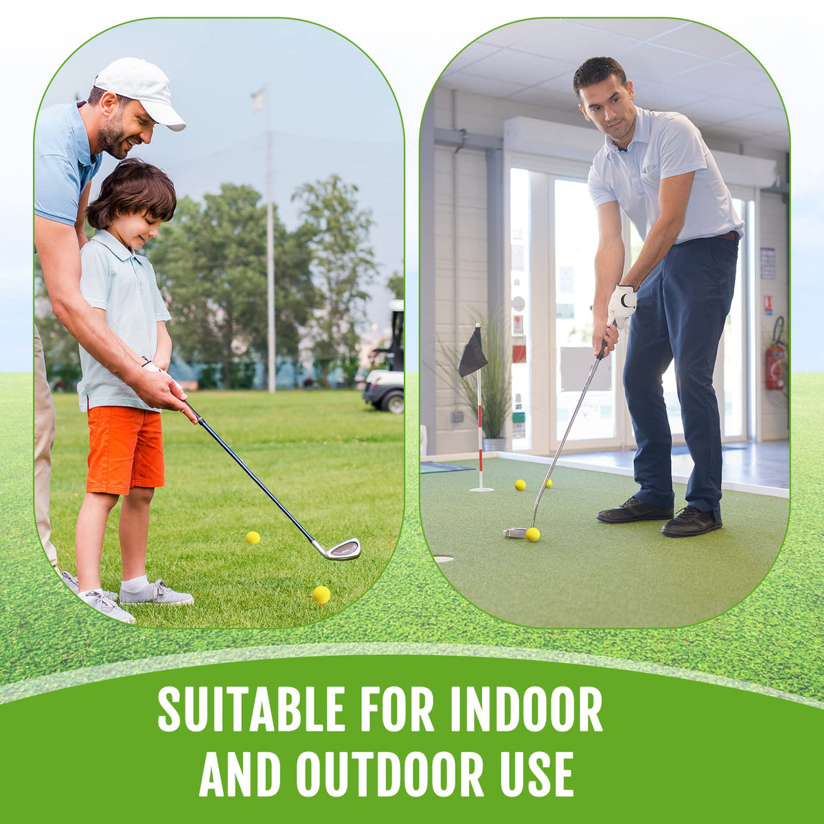 Junkin foam balls bright color improves visibility on grass